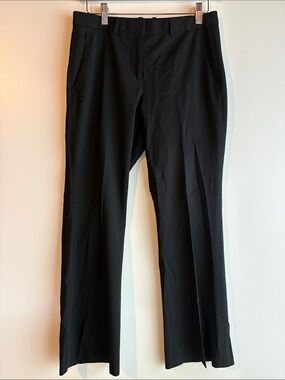 Theory Demetria 4 Traceable Wool Black Ankle Trousers Pants Size 0